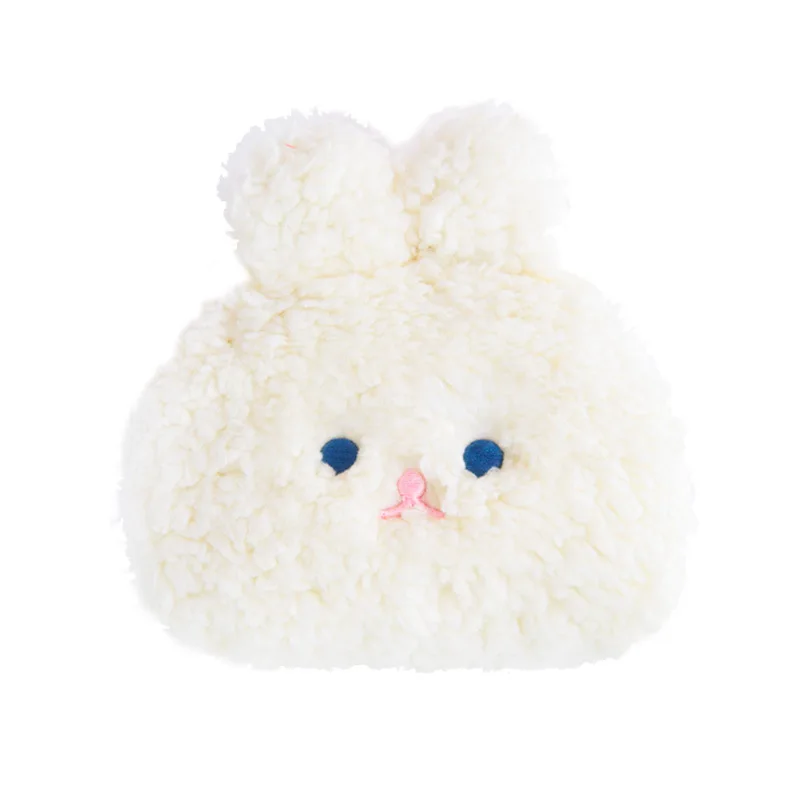 Cartoon Rabbit Fleece Plush Coin Purse Fur Cosmetic Bag Cute Girl Storage Bag Money Clutch Coin Purse Children's Wallet