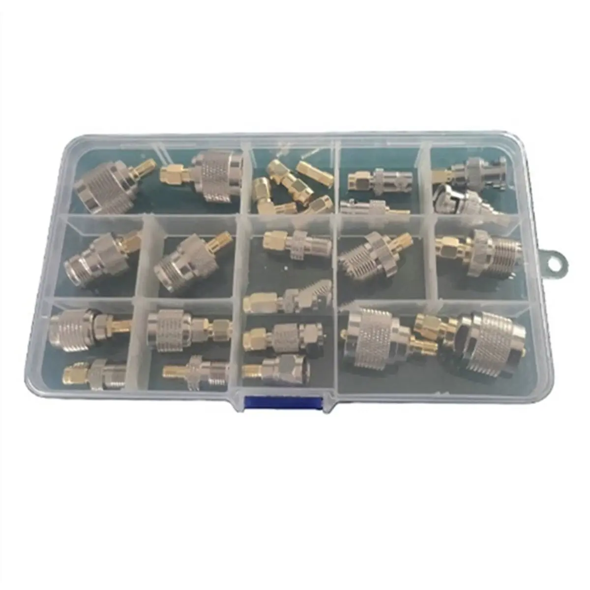 24PCS SMA Coaxial Adapter Kit SMA M/F to TNC UHF BNC N F Coax Cable Connector WIFI Radio Antenna Converter Set