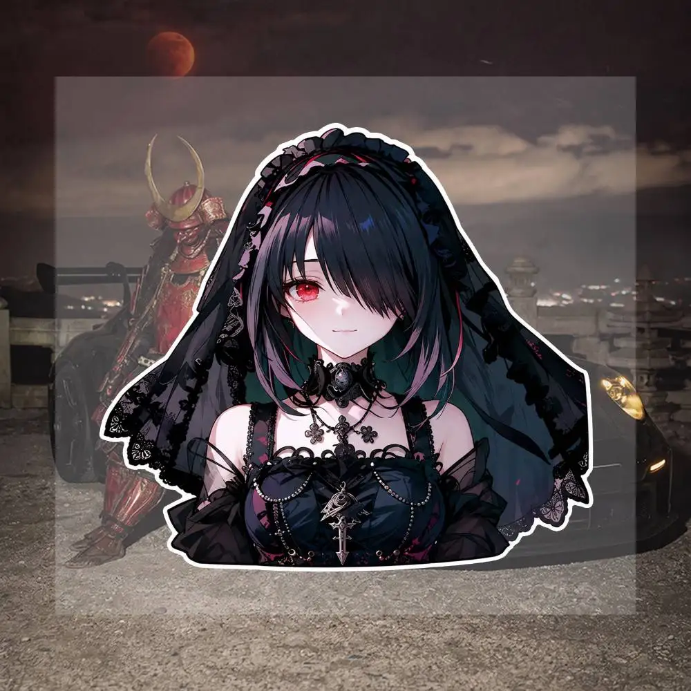 Jdm Dark Cute Girl Anime-s 16cm Creative Sticker Decals For Motorcycle Car Laptop Phone Case Helmet Travel Accessories