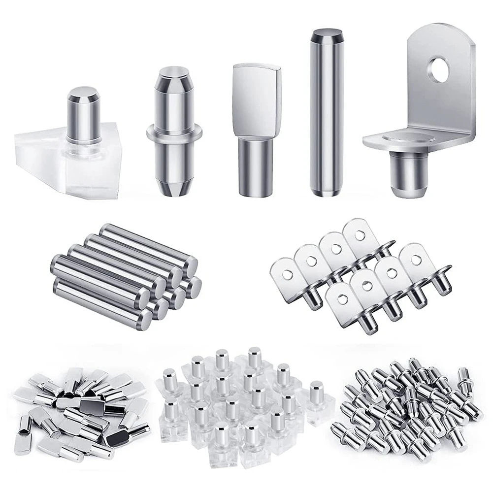 A36T-120Pcs Shelf Pegs Kit, 5 Styles Shelf Pins Shelf Support Pegs, Cabinet Shelf Pegs For Shelves Bookcase Bookshelf Pegs