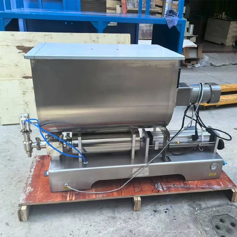 PBOBP-máquina de llenado semiautomática de chile y salsa de ternera, mezclador de calefacción tipo U, neumático para bebidas