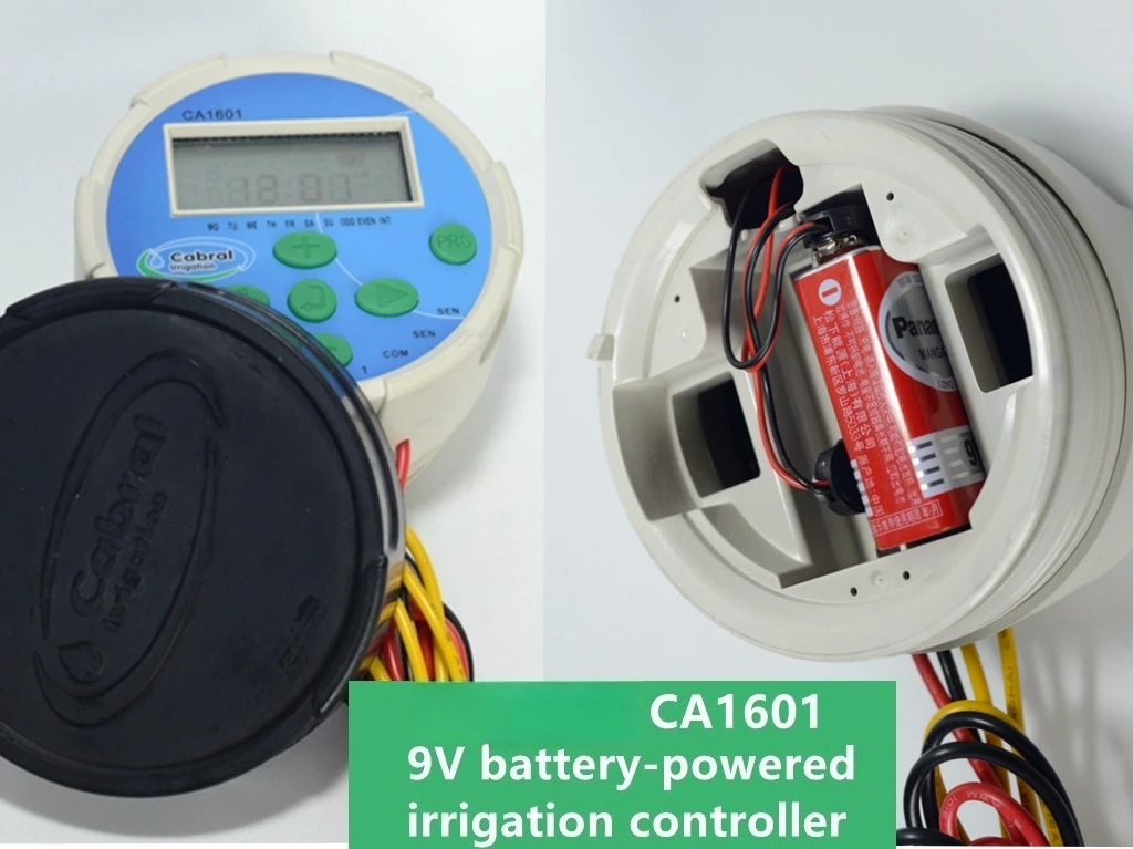 2025灌漑コントローラータイマー 9V電池式バルブ制御 CA1601 電気灌漑コントローラー