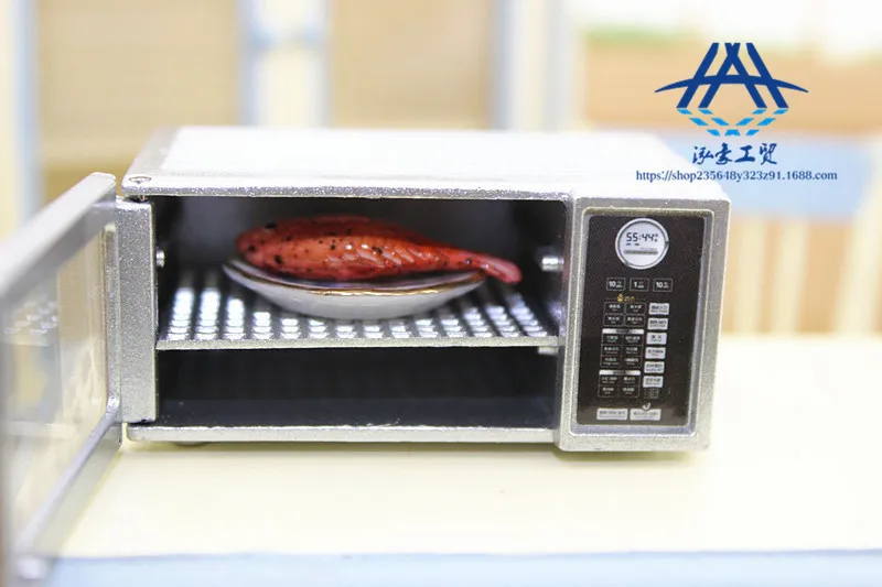 Mini Pocket Microwave Oven Dollhouse Miniature Items Dolls House Furniture Accessories Kitchen Electrical Appliance for BJD Doll