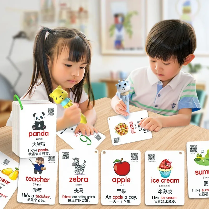 

Children's English Vocabulary Cards Zero Basic Toddler Baby Enlightenment Early Education Primary School Students