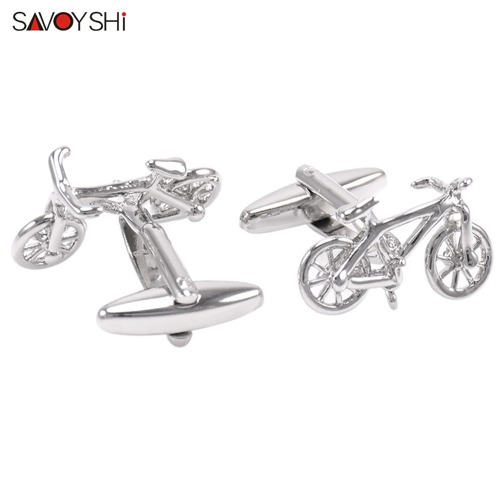 SAVOYSHI Fashion Motorcycle Bike Cufflinks for Mens Shirt High Polished Stainless Steel Cuff Buttons Wedding Gift Cuff Links