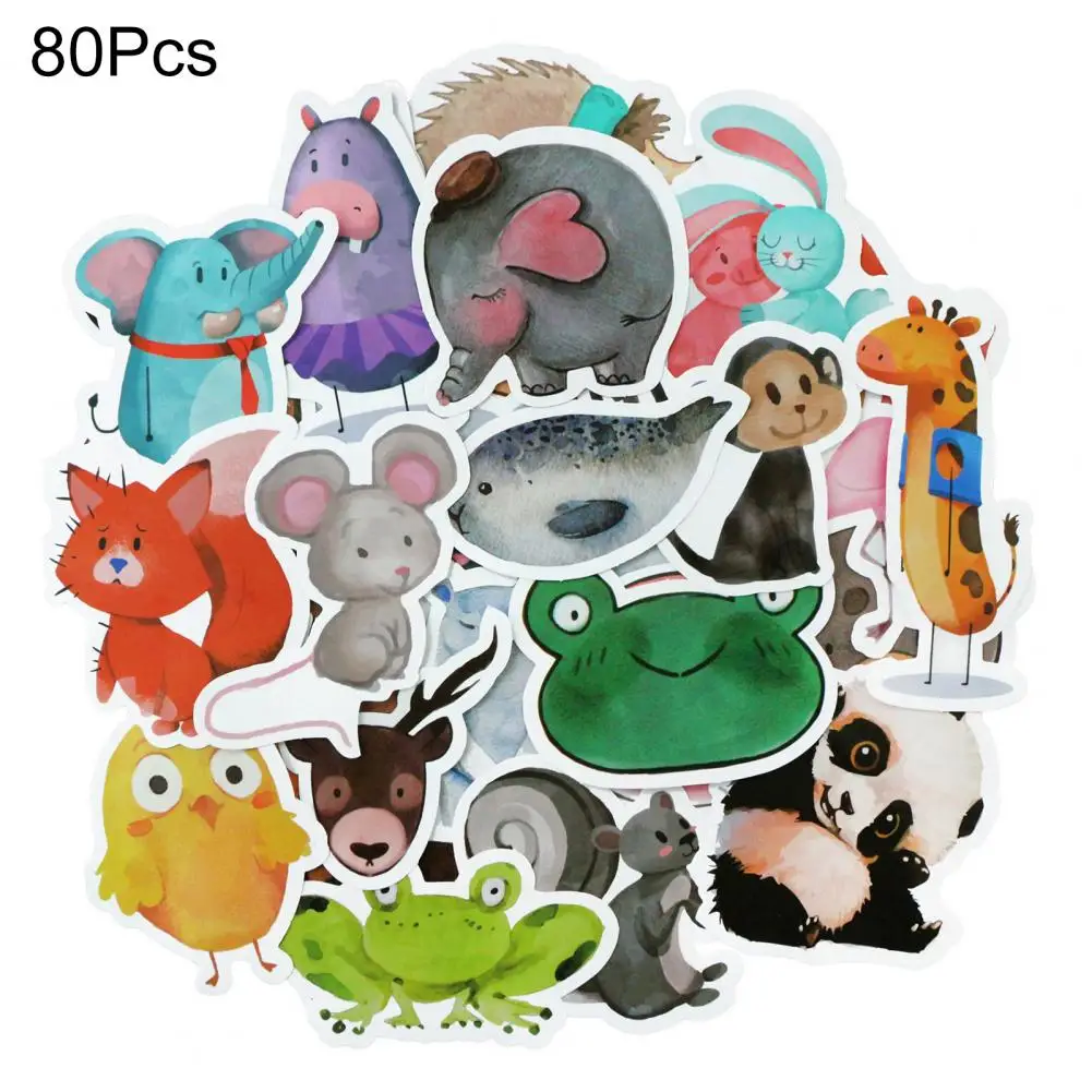 80pcs落書きステッカーかわいいクールスタイルのシームレスなステッカー防水多目的紙ステッカー