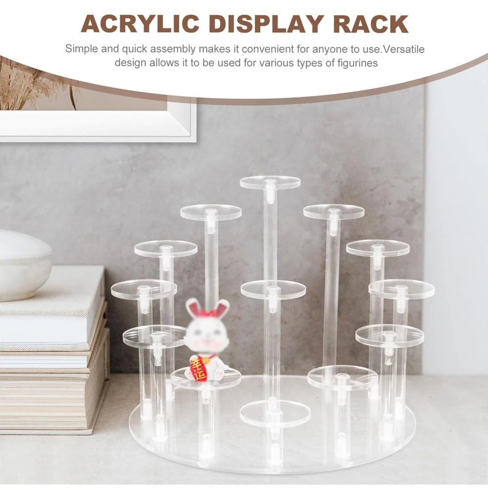 Acrylic Display Stand Holder Kit Party Cupcake Display Rack Removable Doll Jewelry Organizer Holder Storage Shelf 13 Layers