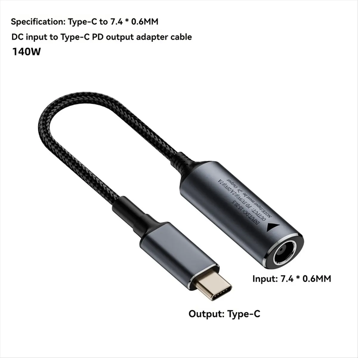✱140W DC Laptop Charger 5V 9V 20V DC 7.4x0.6mm Female to USB C Type C PD Power Adapter Converter Fast Charging Cable