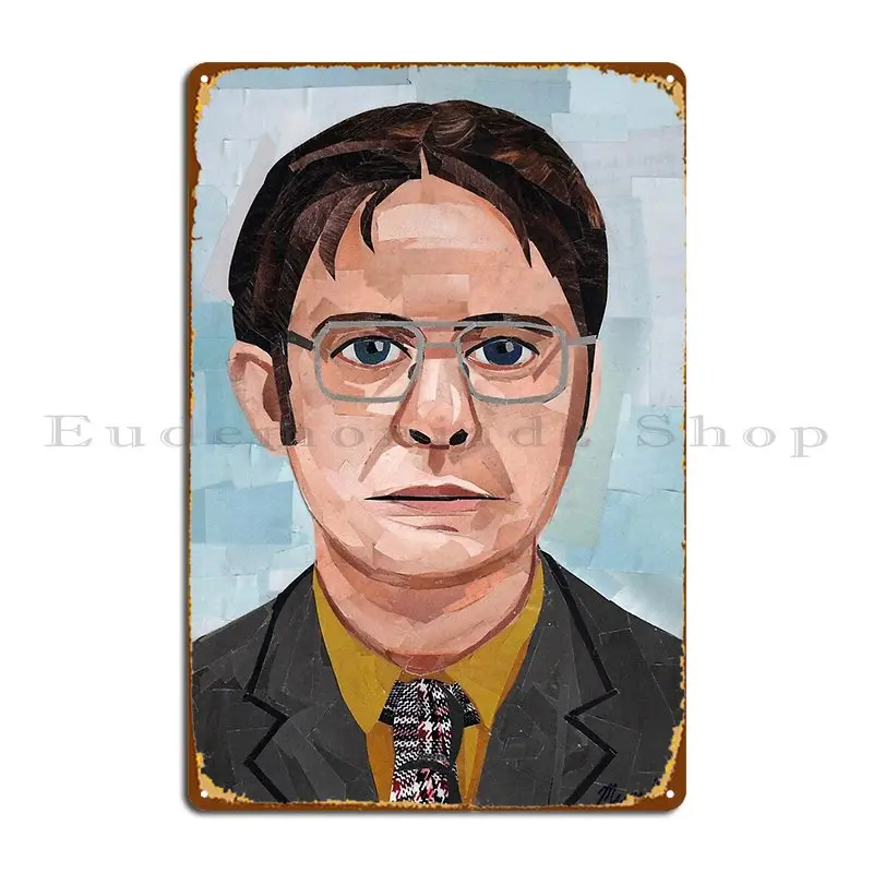 Dwight Shrute Rainn Wilson Metal Plaque Poster Wall Custom Cinema Retro Printing Plaques Tin Sign Poster