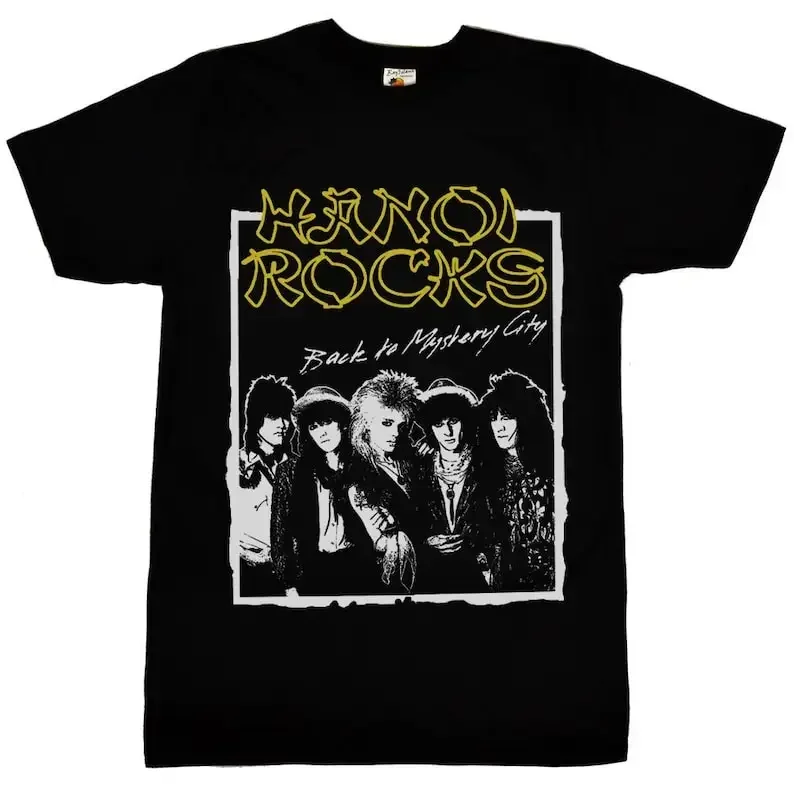 Hanoi Rocks Back To Mystery City Men's T Shirt long or short sleeves