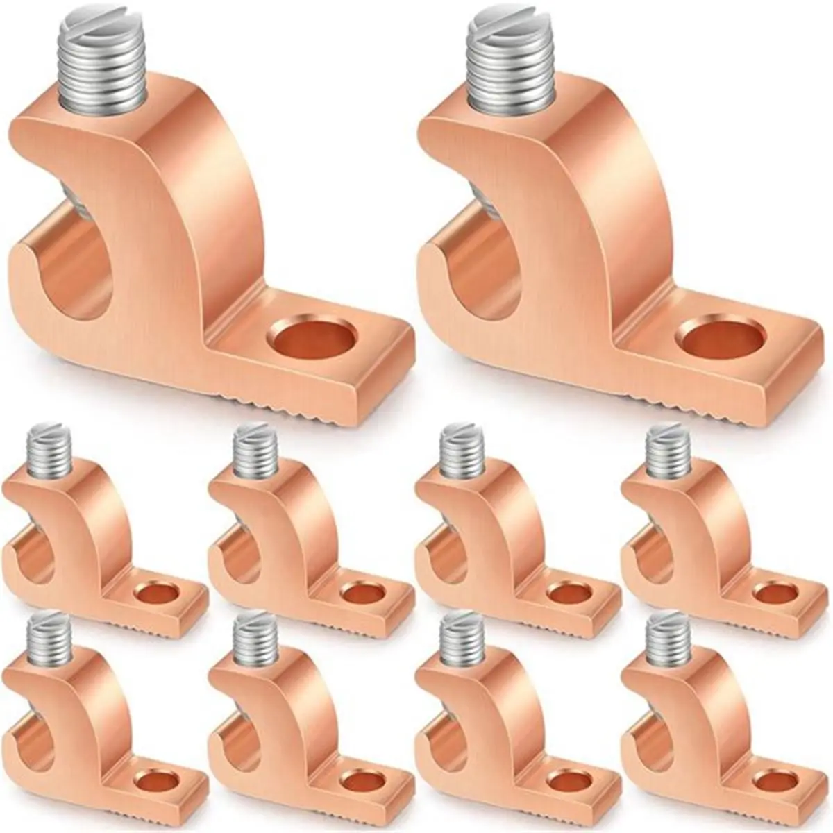 A95G 10xLay-in Connector Pool Bonding Lug Copper Conductor Lay-in Connector for Grounding Swimming Pool and Conduits,4-14 AWG