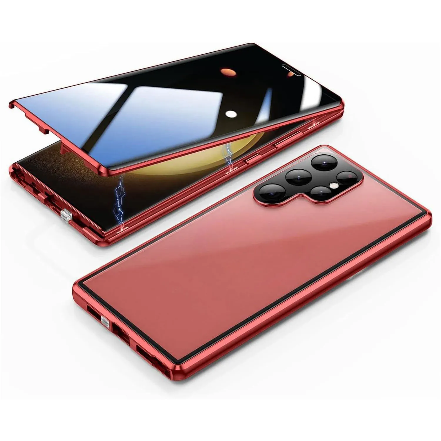 

Privacy Magnetic Tempered Glass Case for Samsung Galaxy S25/S25 Plus/S25 Ultra – Double-Sided Anti-Peep