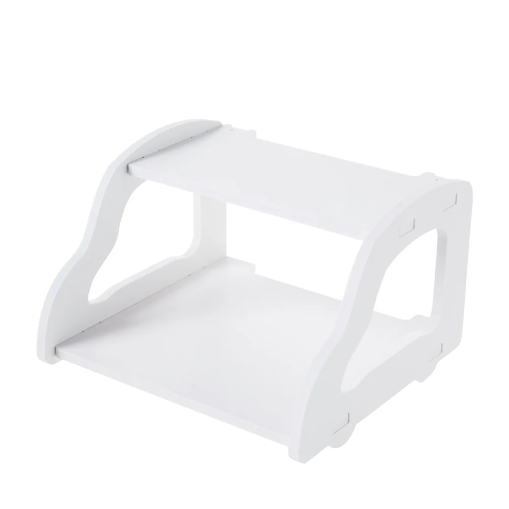 

Wall Mount Router Shelf Creative Punch Free 2-Tier Set Box Storage Rack Modem Holder (White) router holder