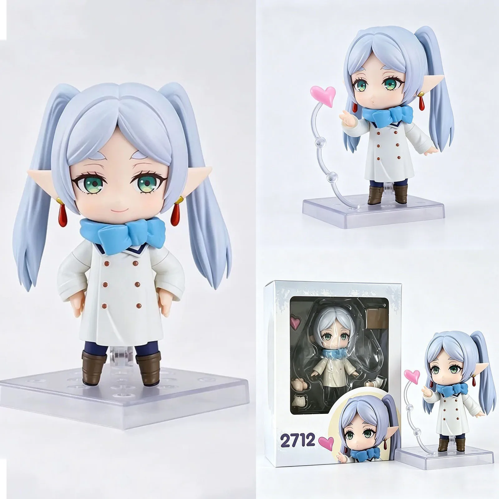 Frieren Versión Q Nendoroid 2712 #    Figura de acción de anime con rostro intercambiable y articulado, modelo de estatua coleccionable, adorno de escritorio, regalo