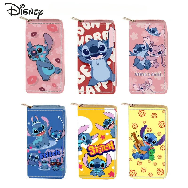 

Disney Stitch 2025 New Women's Wallet Fashion High Quality Men's Wallet Cartoon Large Capacity Multi Functional Zero Wallet