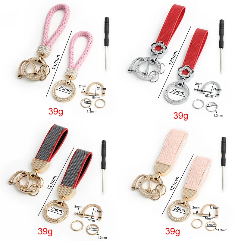 1PC Creative Personality Men and Women Couple Exquisite Schoolbag Keychain Car and Motorcycle Pendant Braided Rope Keychain