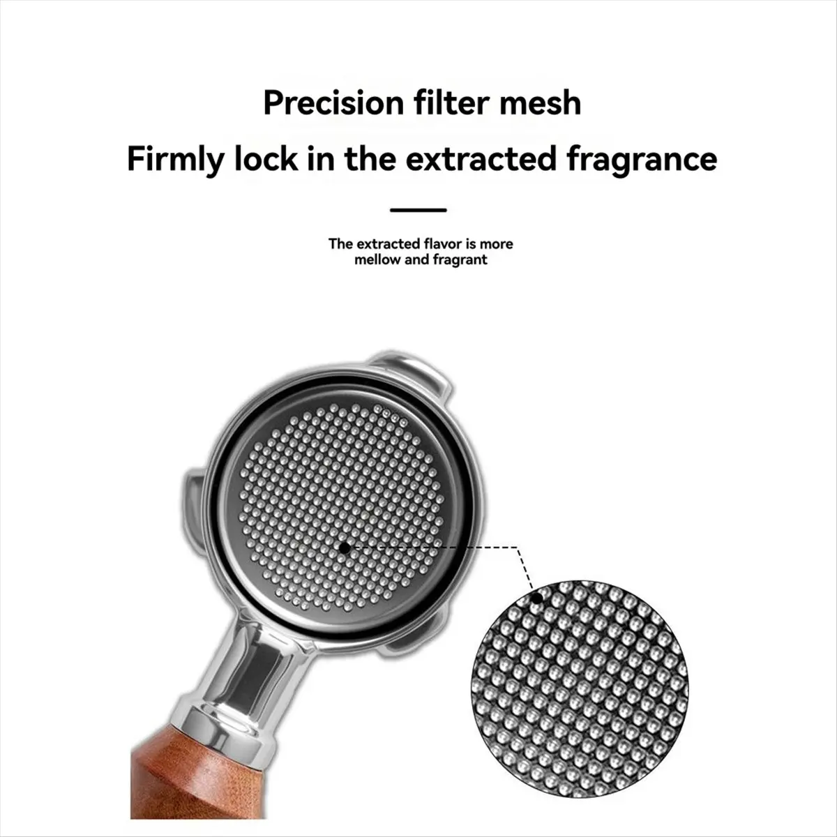 

A08I Double Spout 51mm Coffee Portafilter with Cups Basket for Homix Hibrew H11 Oster Cecotec Phico Brayer Coffee Machine