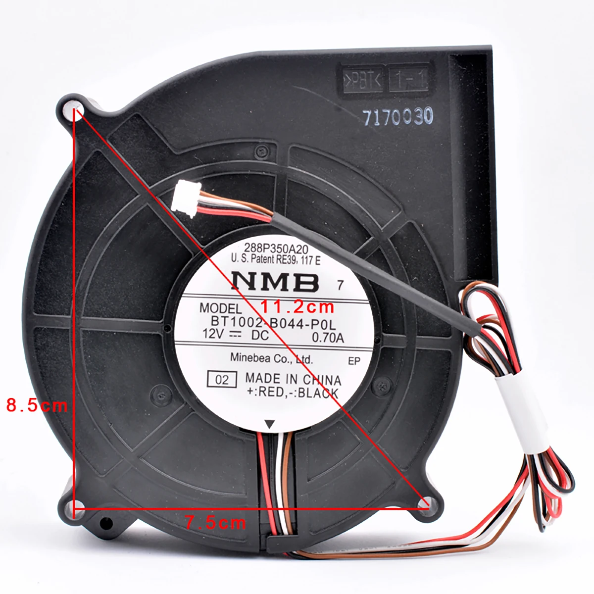 

BT1002-B044-P0L 12 В 0,70 А 10 см центробежный турбинный вентилятор большой объем воздуха