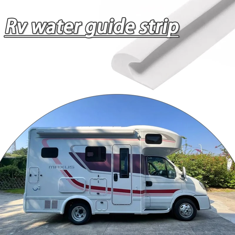 

1/2/3/5M RV Water Drainage Strip For Camping Trailers Window And Roof Durable And Weather-Resistant Rubber Seal Strip Suitable
