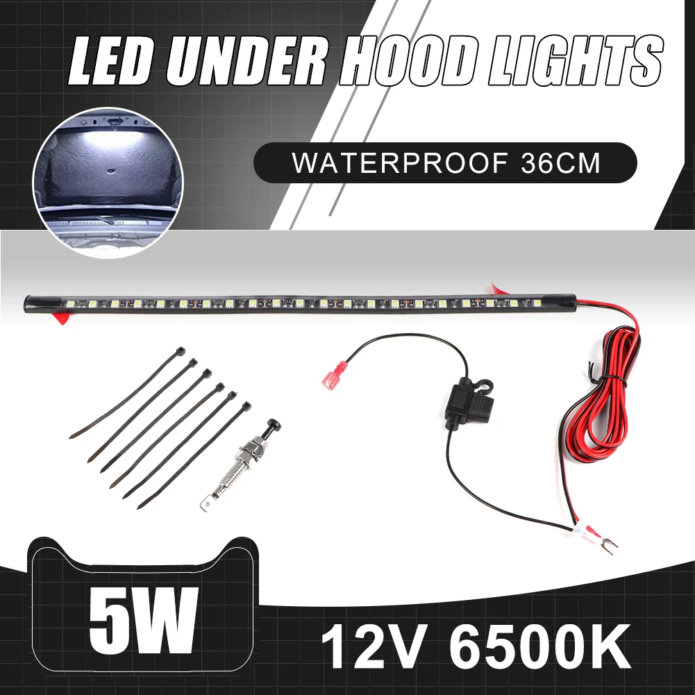 

12V-14V 5W DIY White Under Hood LED Light Kit With Automatic On/off -Universal Fits Any Vehicle Waterproof Car Accessories