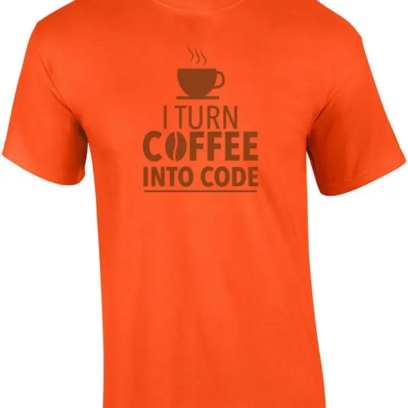 I turn coffee into code funny programming t shirt coding