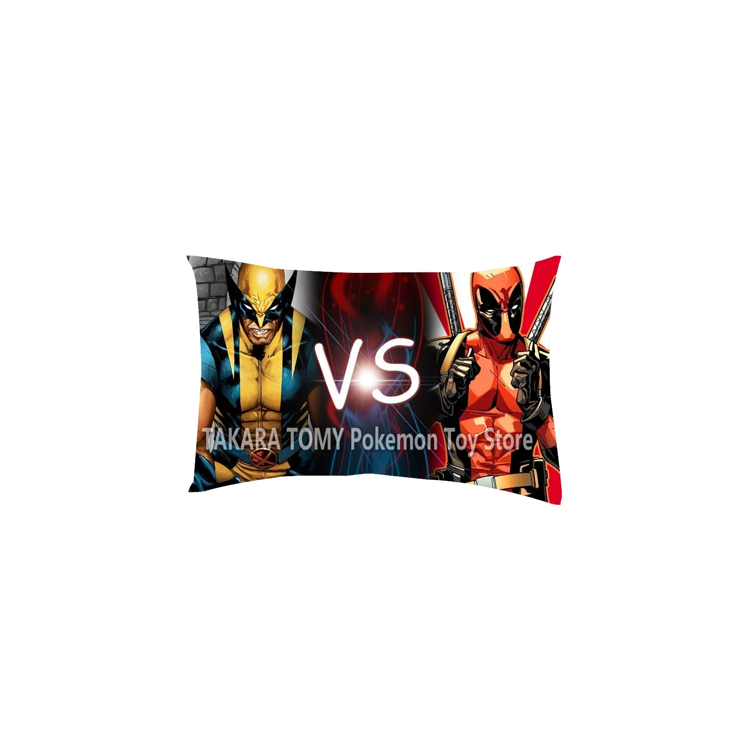 Movie Deadpool Wolverine Pillowcase 50x30CM Pillowslip Cushion Plush Cartoon Living Room Bedroom Decoration Kids Birthday Gift