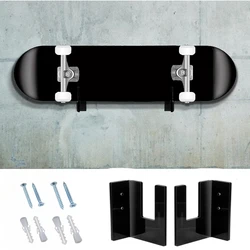 2 Pairs Skateboard Display Rack Acrylic Wall Stand Fixed Holder Skateboards Storage Holder
