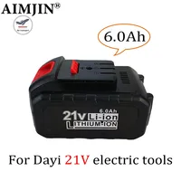 For Dayi Power Tool Rechargeable Lithium Battery 21V 6000mAh/6.0Ah  For Cordless Electric Wrench Car impact wrench