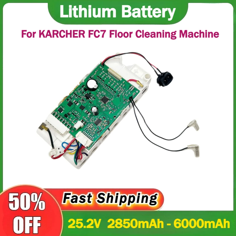 

Аккумулятор 2850-6000 мАч 25.2В для поломоечной машины KARCHER FC7, аккумуляторный блок для пылесоса