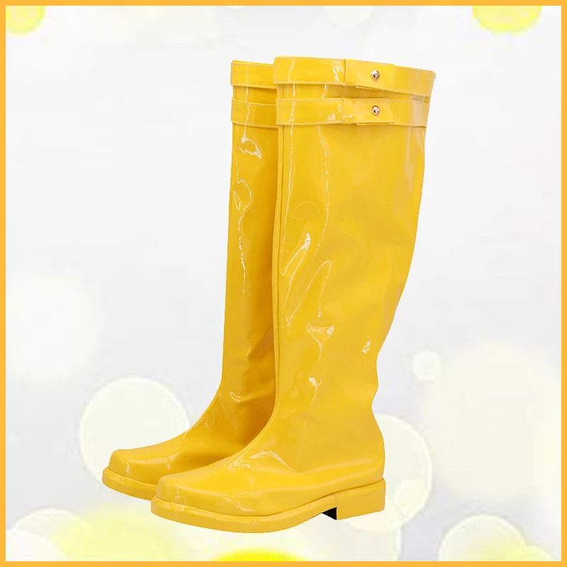 Buty Cosplay X-Men Superhero Żółte Botki do Połowy Łydki Halloween Karnawał Występ Impreza Kostium Rekwizyty