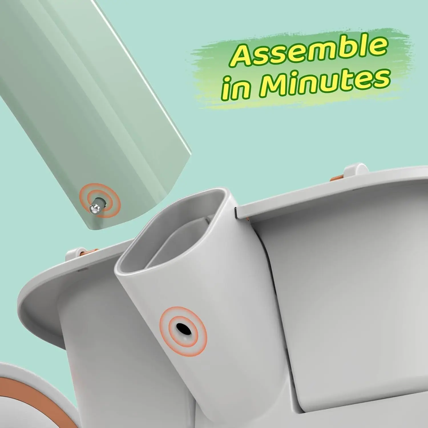 調節可能なシートとハンドルバー付きの幼児用三輪車,取り外し可能なバスケット,2〜5歳の男の子と女の子への誕生日プレゼント,カラフルな照明