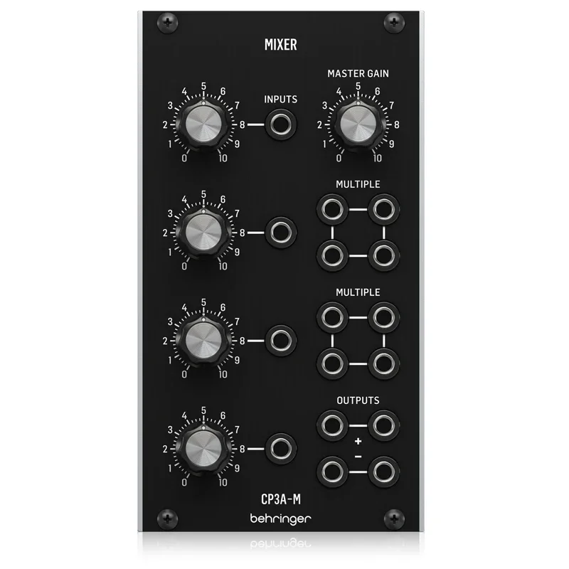 

Behringers CP3A-M MIXER Legendary Analog Tuning Module 4 Channel Mixing Synthesizer