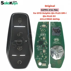 SOLOKEYS FCCID:K2TF4-41A-F4A dla BYD delfin Qin PLUS DM-i Qin PLUS EV oryginalny inteligentny klucz zdalny 433.61MHZ 46Chip z LOGO