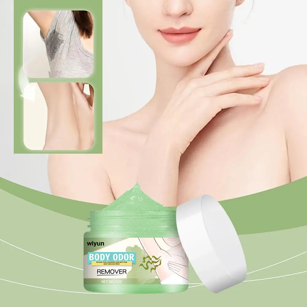 30g Body Odor Removal Cream Effective Sweat Eliminator Bad Odor Underarm Lasting Treatment Smell Antiperspirants Armpit J0O5