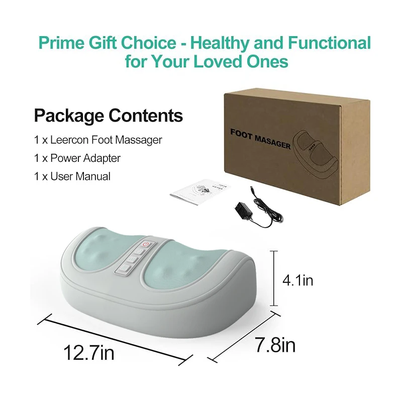 Hot Compression Electric Foot Massager Massage Kneading Foot Health Care Shiatsu Rollers Calf Vibrator Relieve Muscles Fatigue