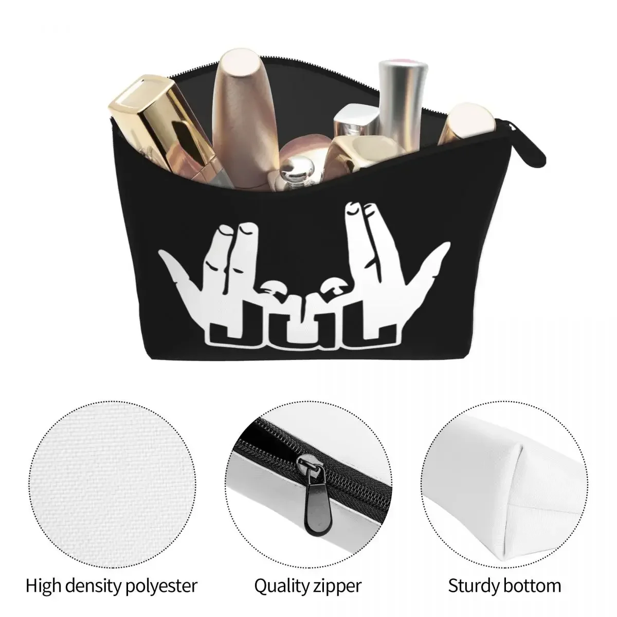 Jul Sign Women Cosmetic Bags Travel Makeup Organizer Pouch Toiletry Storage Dopp Kit Case
