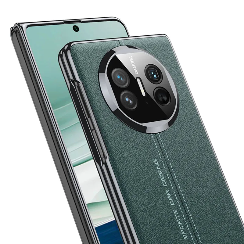 GKK Original Case For Huawei Mate X3 With Screen Glass Case Electroplated Painted Leather Hard Cover For Huawei Mate X5 Coque
