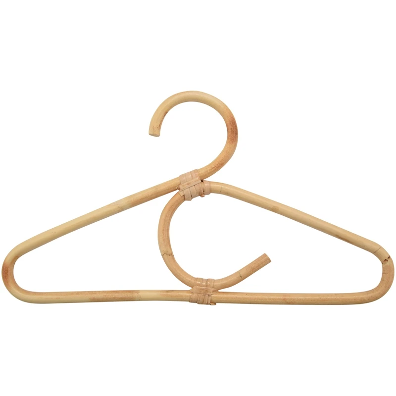 

4Pcs Rattan Clothes Hanger Nordic Style Kids Garments Organizer Rack Children Hanger Kids Room Decor Hangers For Clothes