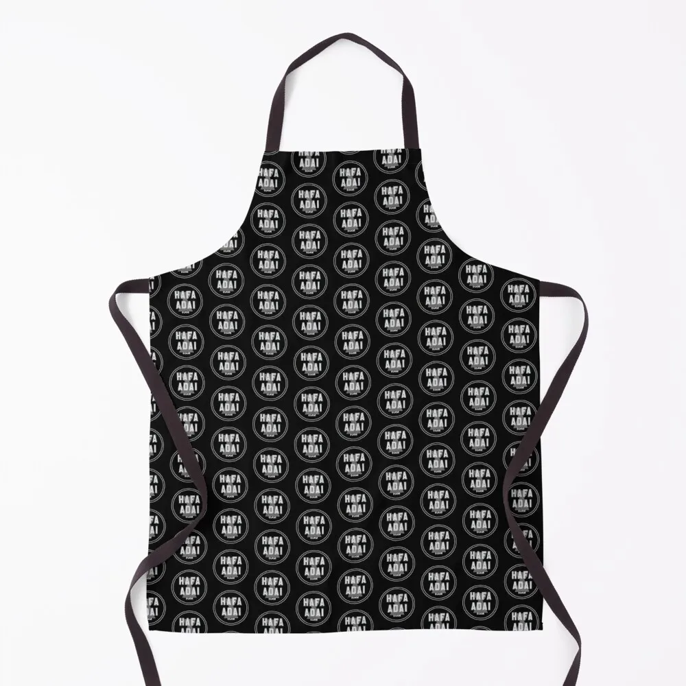 

H.A Circle White Apron kitchen and home Custom Customizable Woman Apron