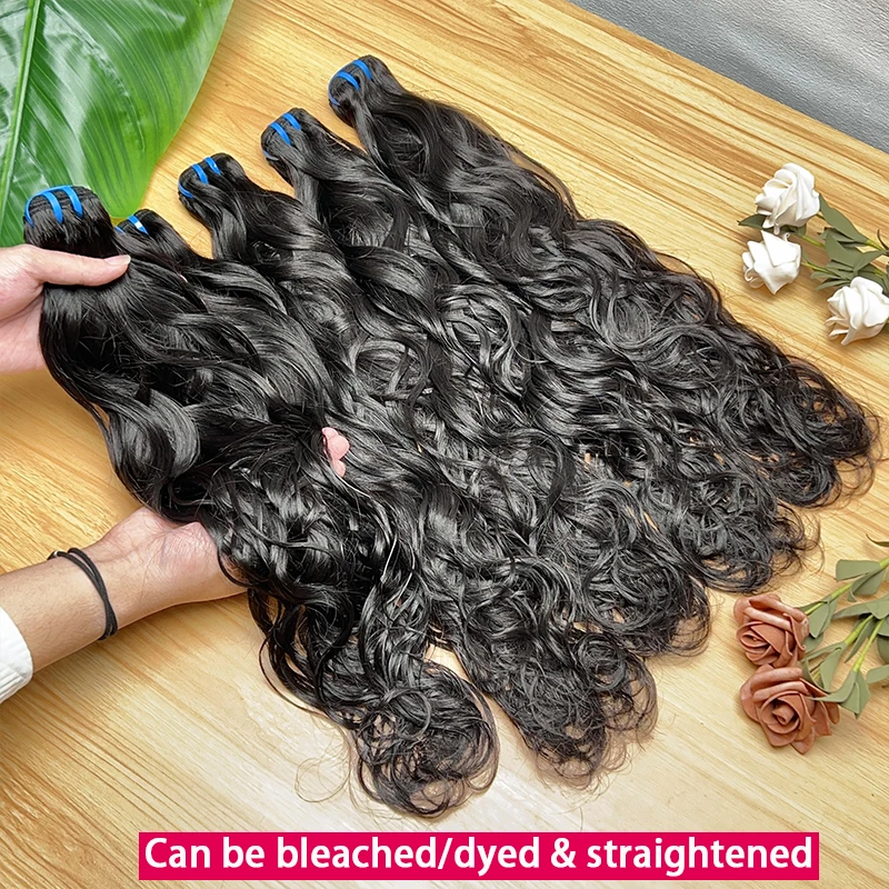 

Natural Wave Bundles 100% Human Hair Extensions Vietnamese Raw Wavy Hair Unprocessed Natural Water Wave Virgin Hair 3 4 Bundles