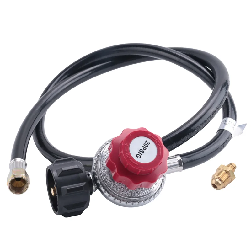 

A11E-5FT Шланг регулятора пропана высокого давления, регулируемый регулятор баллона с пропаном 0-20PSI, QCC1 и 3/8 дюйма, гнездо, подходит для Турции