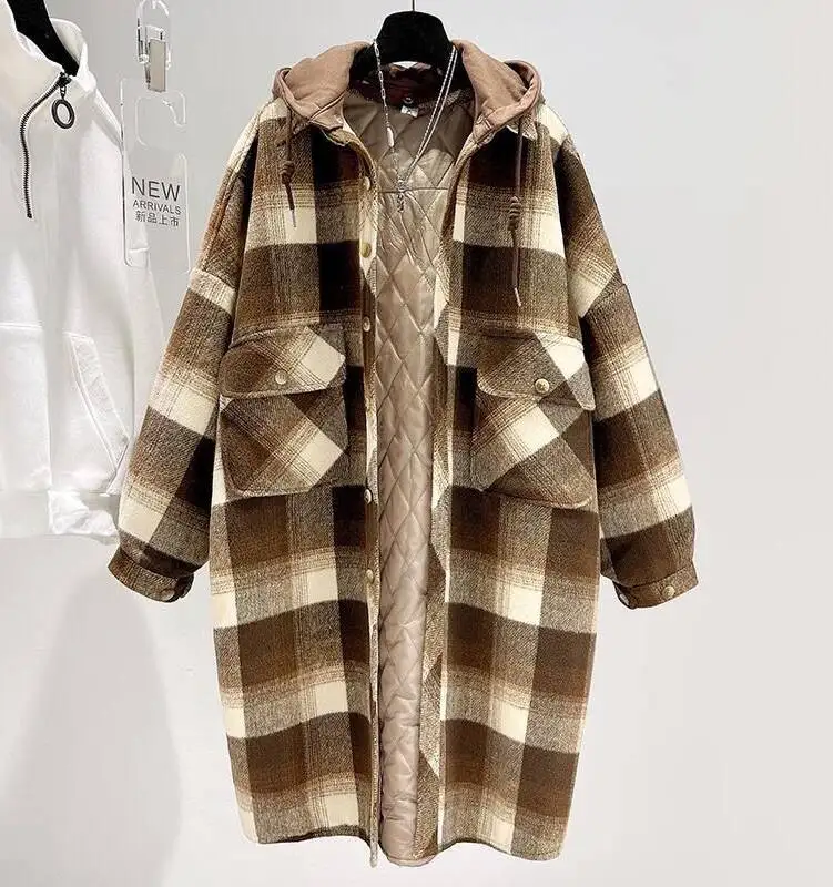 

Шерстяные пальто, женское шерстяное пальто, утепленное клетчатое осеннее твидовое пальто с рукавами реглан, шикарные прогулки в богемном стиле, нежные для отдыха