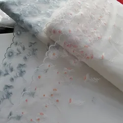 2meters Floral Embroidery Lace Trim For Skirt Hem Clothes Sewing Material DIY Apparel Dress Fabric 20cm
