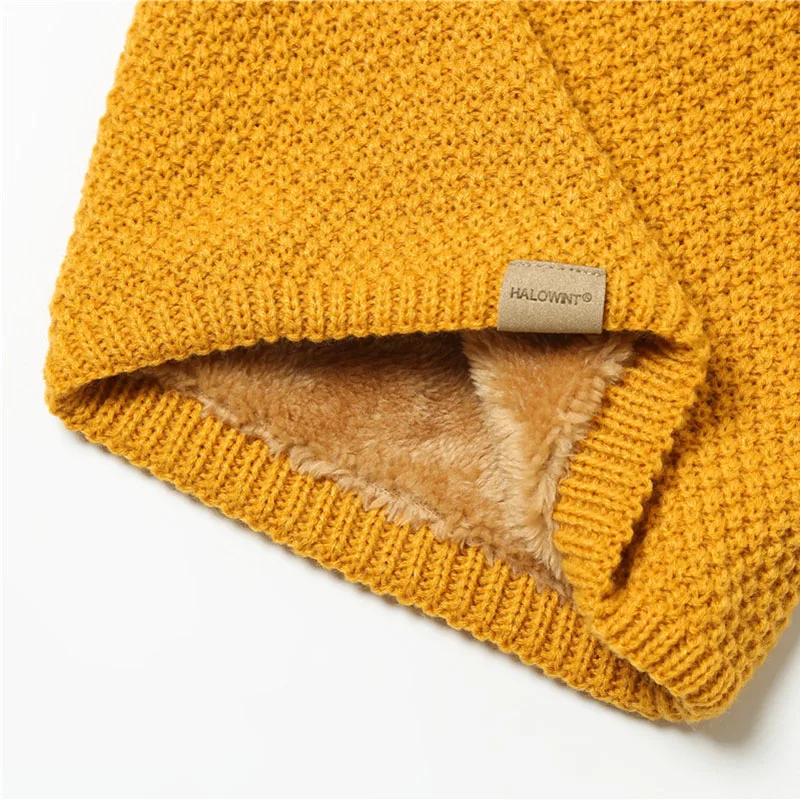 2024 Solid Thick Warm Ring Scarf Fashion Winter Women Men Neckerchief Outdoor Full Mask Scarves with Plush Snood Unisex Muffler