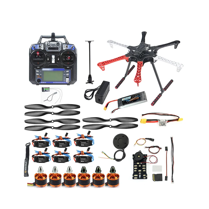 RTF Flysky FS-i6 6CH FPV Full Set F550 6-Axle RC Hexacopter Drone Kit 920KV CW CCW Brushless Motor 9443 Propellers With PIX4