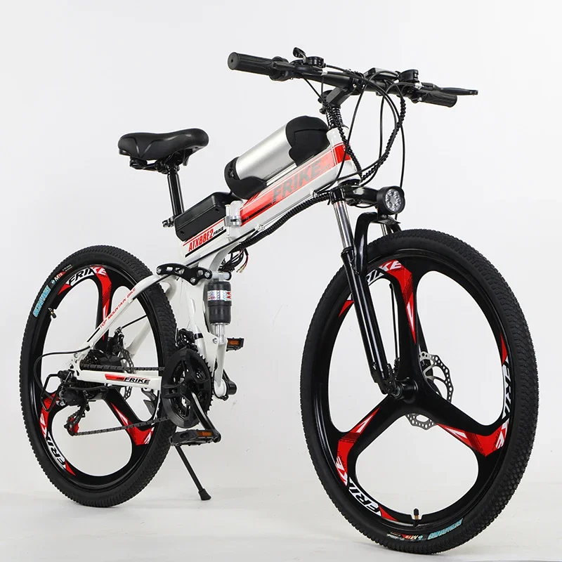 FRIKE factory best selling folding integrated wheel electric bicycle 36V48V500W electric bicycle can be customized