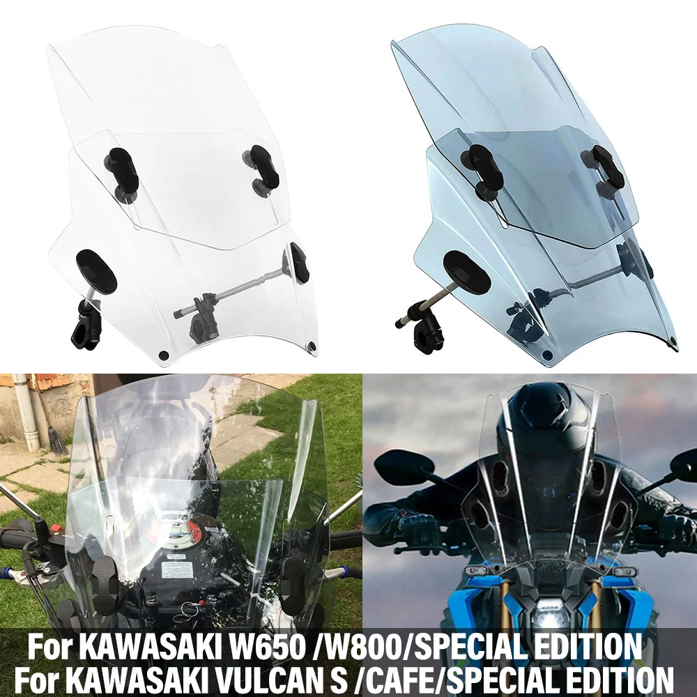 Universal Motorrad Front Einstellbare Windschutzscheibe Für KAWASAKI W800 SPECIAL EDITION/VULCAN S/CAFE/SPECIAL EDITION Windabweiser