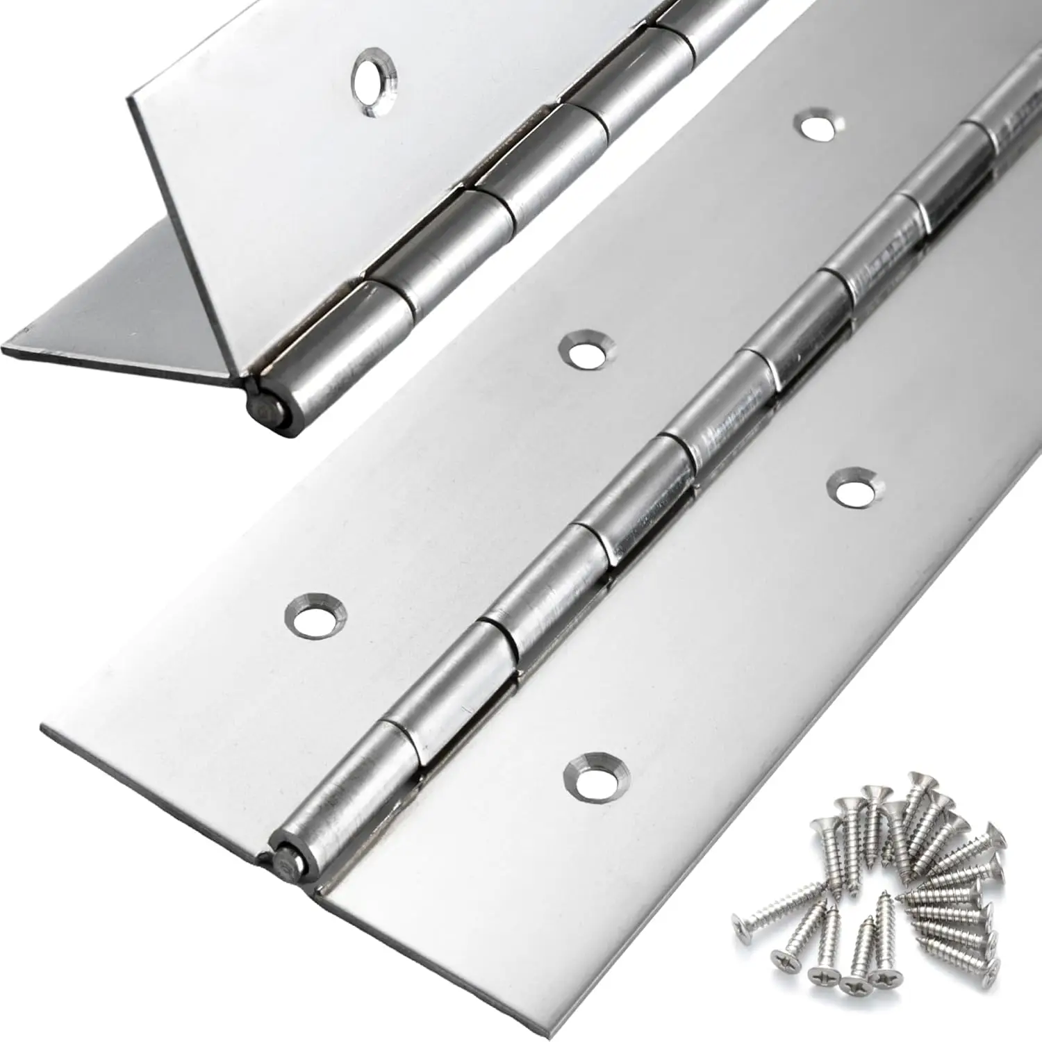 

2 Pcs 36" x 3" Heavy Duty Stainless Steel Piano Hinge for Cabinet, Door, Toolbox, Furniture