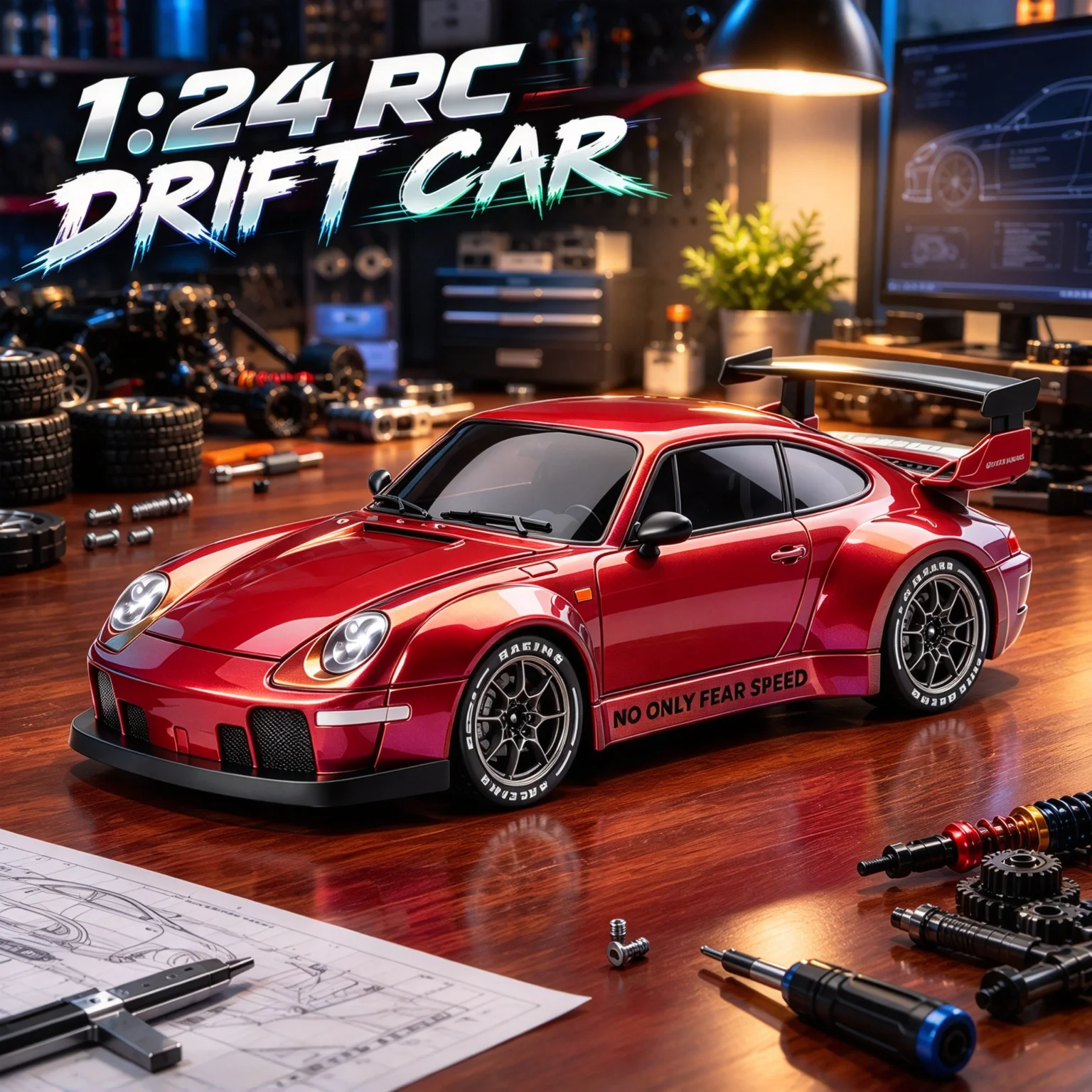 1/24 RC Drift Car, High Speed Remote Controlled Racing and Ornament Racing Models, Children's Remote Controlled Toy Gifts