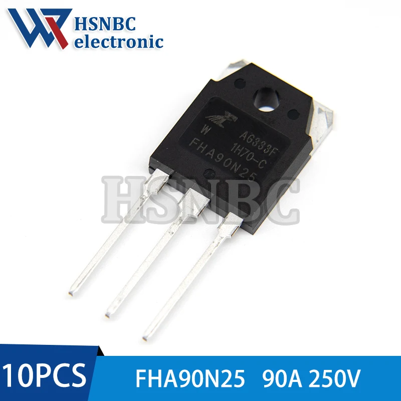 

10Pcs/Lot FHA90N25 90N25 FHA90N25W TO-3P 250V 90A MOSFET N-channel Power Transistor 100% New Original